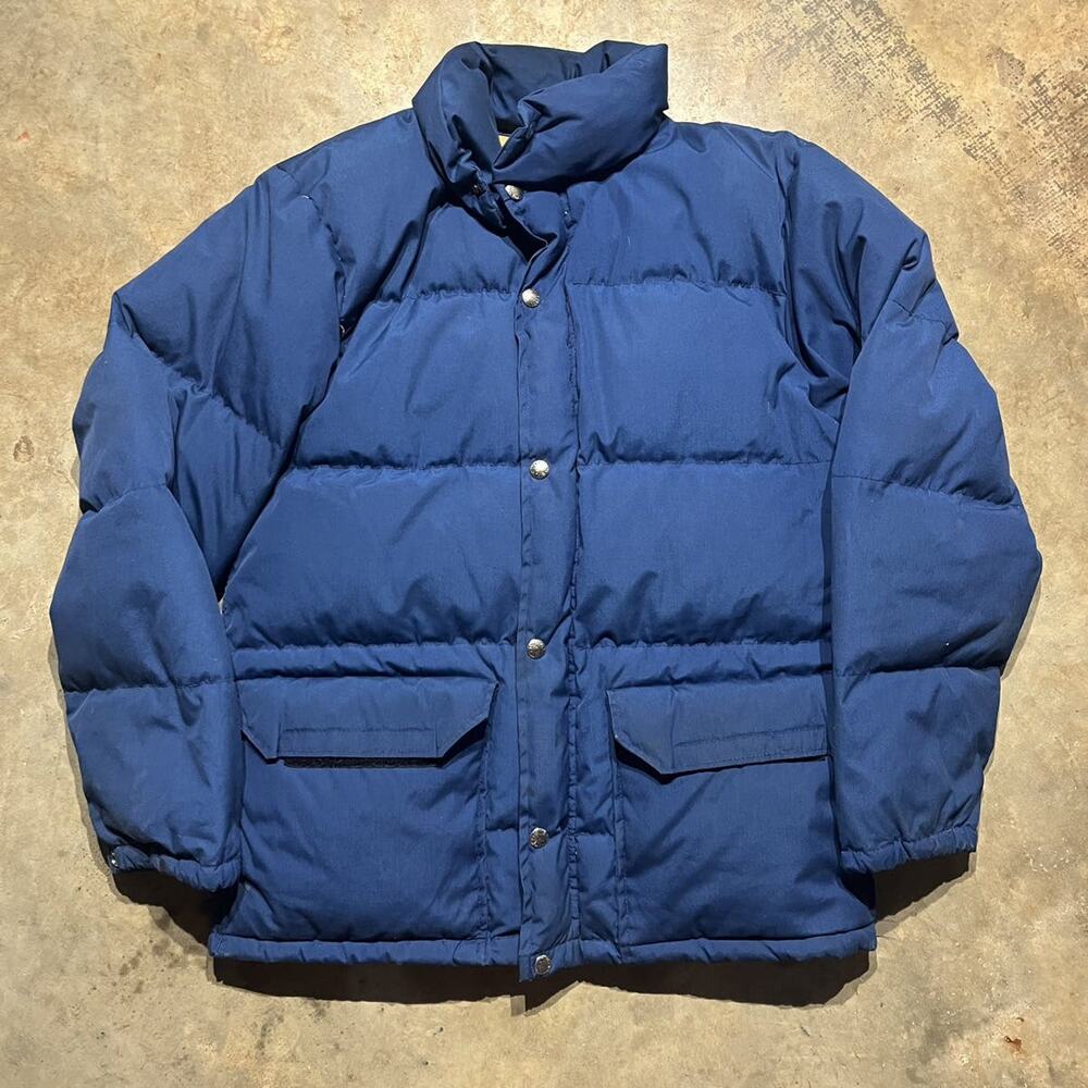 Vintage 70s The North Face Blue Talon Down Puffer Jacket